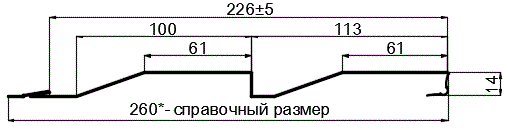 Фото: Сайдинг МП СК-14х226 (ПЭ-01-RR32-0.45) в Балашихе