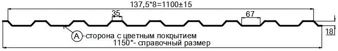 Фото: Профнастил МП20 х 1100 - A (ПЭ-01-3011-0.7) в Балашихе