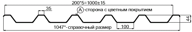 Фото: Профнастил С44 х 1000 - A (ПЭ-01-1014-0.45) в Балашихе