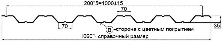 Фото: Профнастил НС35 х 1000 - B (VikingMP-01-3005-0.45) в Балашихе