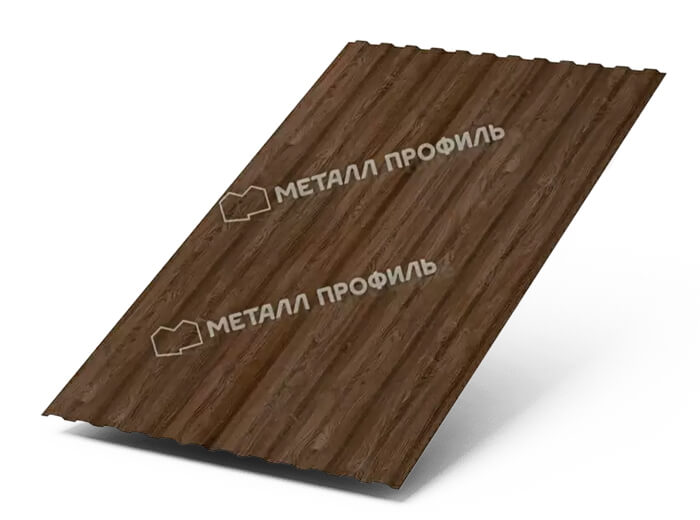 Фото: Профнастил МП10 х 1100 - A (ECOSTEEL_MA_Д-01-МореныйДуб-0.5) в Балашихе