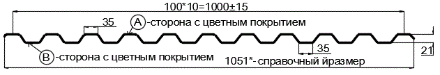 Фото: Профнастил С21 х 1000 - A (ECOSTEEL_MA_Д-12-Античный Дуб-0.45) в Балашихе