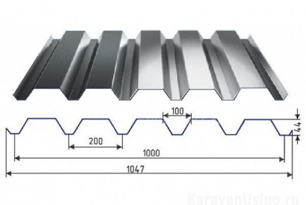 Профнастил С44 х 1000 - A (PURMAN-20-9005-0.5) в Балашихе