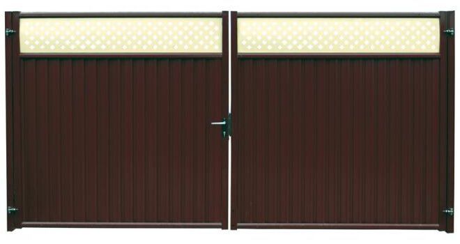 Ворота Estet Plus 2,4х3,6 RAL 8017/1014