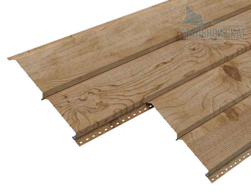 Софит Lбрус-15х240 (ECOSTEEL_T-01-Сосна-0.5)