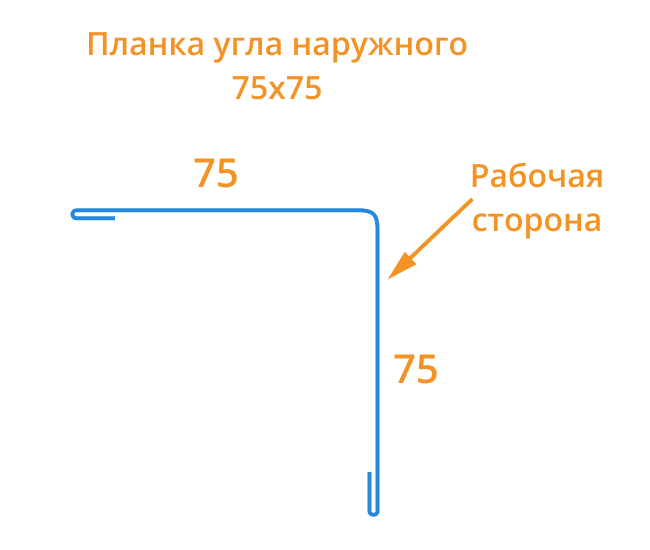 Планка угла наружного 75х75х3000 (ECOSTEEL_MA-12-Античный Дуб-0.45)