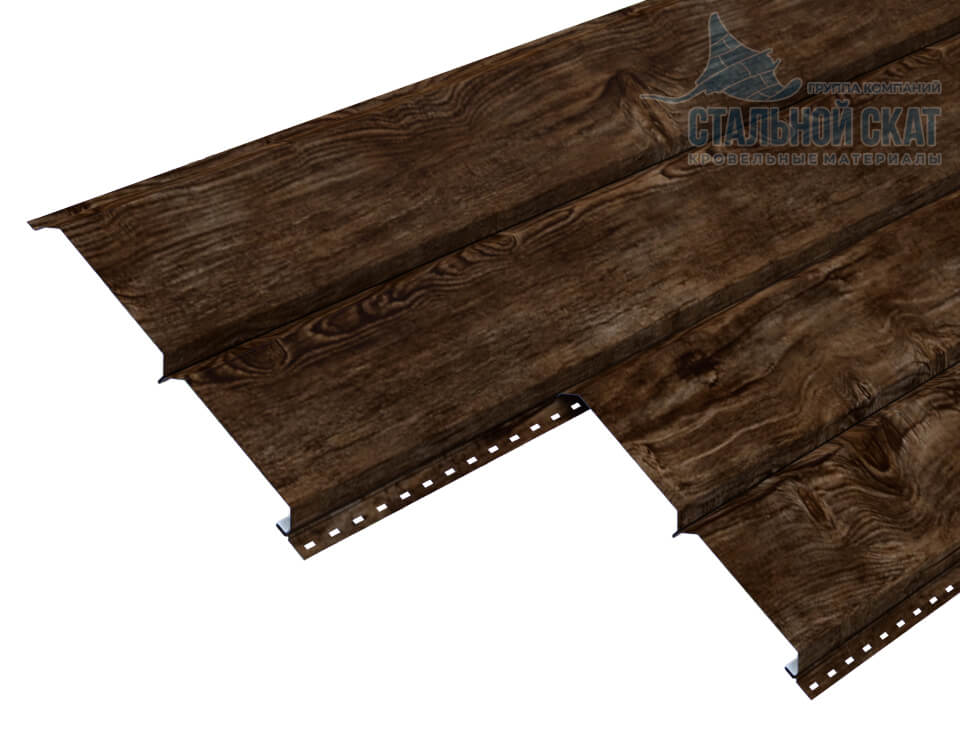 Сайдинг Lбрус-15х240 (ECOSTEEL_MA-01-МореныйДуб-0.5)