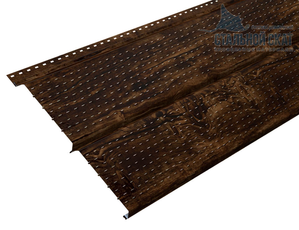 Софит перфор. Lбрус-XL-14х335 (ECOSTEEL_MA-12-Античный Дуб-0.45)