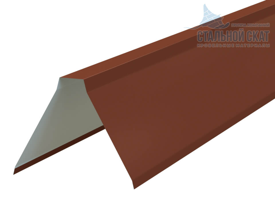 Планка конька плоского 155х155х2000 NormanMP (ПЭ-01-8004-0.5)