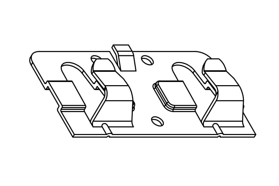 Крепежный кляммер завершающий с дистанциром 37х10 (ОЦ-01-БЦ-1.2)