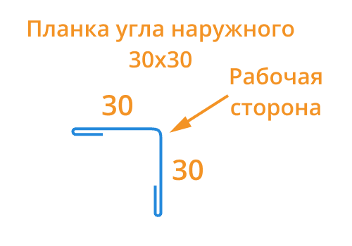 Планка угла наружного 30х30х3000 (ECOSTEEL_MA-12-Античный Дуб-0.45)