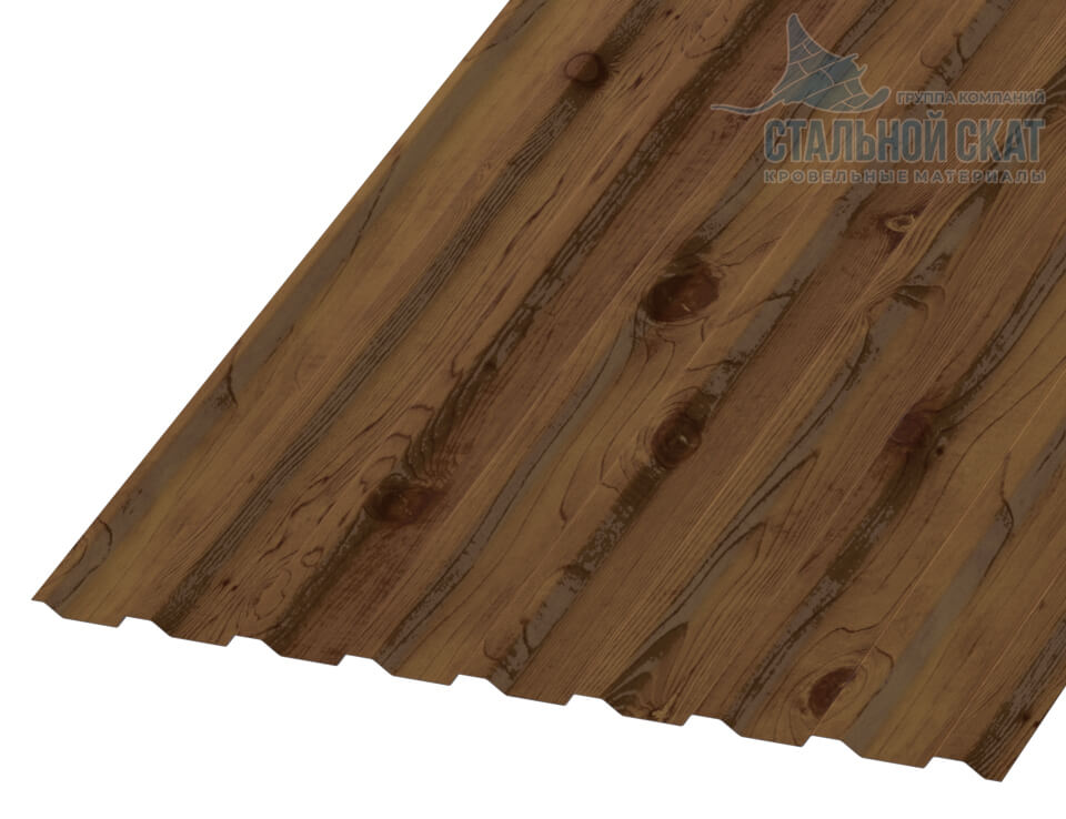 Профнастил МП20 х 1100 - B (ECOSTEEL_T-12-Дуб-0.45)